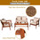 Costway 67983250 4 Piece Acacia Wood Patio Rattan Furniture Set