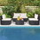 Costway 56842379 5 Pieces Outdoor Patio Furniture Set with Cushions and Coffee Table