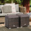 Costway 17592486 2 Pieces Patio Ottoman with Removable Cushions-Gray