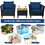 Costway 46720398 3 Pieces Outdoor Patio Rattan Furniture Set