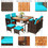 Costway 54106273 9 Pieces Patio Rattan Dining Cushioned Chairs Set-Turquoise