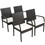 Costway 95716842 4 Pieces Patio Wicker Dining Armchair Set with Soft Zippered Cushion-Set of 4