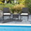 Costway 95716842 4 Pieces Patio Wicker Dining Armchair Set with Soft Zippered Cushion-Set of 4