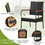 Costway 93172468 5 Pieces Patio Wicker Dining Set with Detachable Cushion and Umbrella Hole