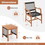 Costway 31298765 3 Pieces Acacia Wood Patio Furniture Set with Armchairs Coffee Table