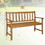 Costway 53478261 2-Person Outdoor Acacia Wood Bench with Backrest