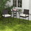 Costway 98345672 2/4 Pieces Outdoor PE Rattan Cushioned Barstool Set with Armrests-Set of 2