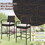 Costway 98345672 2/4 Pieces Outdoor PE Rattan Cushioned Barstool Set with Armrests-Set of 2