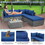 Costway 41268379 6 Pieces Outdoor Rattan Sofa Set with Seat and Back Cushions-Navy