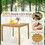 Costway 35681294 Square Acacia Wood Outdoor Dining Table with Umbrella Hole