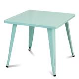 Costway 10594728 27'' Kids Square Steel Table Play Learn Activity Table-Blue