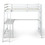Costway 61930852 Twin Size Loft Bed Frame with Desk Angled and Built-in Ladder-White