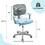 Costway 13804769 Adjustable Desk Chair with Auto Brake Casters for Kids-Blue