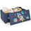 Costway 53614827 Kids Wooden Upholstered Toy Storage Box with Removable Lid-Navy