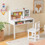 Costway 53824967 Kids Desk and Chair Set with Hutch and Bulletin Board for 3+ Kids-White