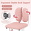 Costway 49527361 Ergonomic Height-adjustable Kids Study Chair with Double Back Support-Pink