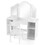 Costway 75321894 Kids Vanity Table and Chair Set with Removable Tri-Folding Mirror-White