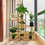 Costway 03984157 5-tier 10 Potted Bamboo Plant Stand-Natural