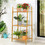 Costway 83126709 3 Tiers Vertical Bamboo Plant Stand-Natural