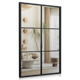 Costway 49375612 3-Layered Decorative Wall Mirror with Metal Frame for Dining Living Room-Black