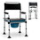 Costway 61972854 4-in-1 Folding Bedside Commode Chair with Detachable Bucket and Towel Holder