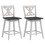 Costway 09271543 Set of 2 Swivel Counter Height Bar Stools with Solid Wood Legs-White