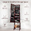 Costway 04869753 LED Jewelry Cabinet Armoire Organizer with Bevel Edge Mirror-Brown