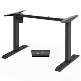 Costway 95381260 Electric Sit to Stand Adjustable Desk Frame with Button Controller-Black