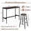 Costway 41527806 3 Piece Pub Table and Stools Kitchen Dining Set-Brown