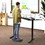 Costway 74902136 72-Inch L Shaped Splice Desktop for Standard and Sit to Stand Desk-Black