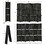 Costway 43708961 6 Panel Folding Weave Fiber Room Divider with 2 Display Shelves -Black