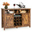 Costway 39176825 Farmhouse Sideboard with Detachable Wine Rack and Cabinets-Rustic Brown