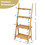 Costway 39246085 4-Tier Bamboo Ladder Shelf Bookcase for Study Room-Natural