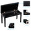 Costway 03428719 Solid Wood PU Leather Padded Piano Bench Keyboard Seat-Black