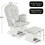 Costway 78096432 Wood Glider and Ottoman Set with Padded Armrests and Detachable Cushion-Gray and White