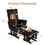 Costway 13496752 Baby Nursery Relax Rocker Rocking Chair Glider and Ottoman Cushion Set-Brown