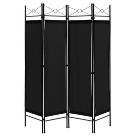 Costway 06839512 6 Feet 4-Panel Folding Freestanding Room Divider-Black