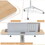 Costway 56721839 Height Adjustable Mobile Standing Desk with Detachable Holde-Natural