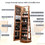 Costway 43862715 360&#176; Rotating Mirrored Jewelry Cabinet Armoire 3 Color LED Modes Lockable-Dark Brown