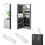 Costway 72605918 Wall Mounted Jewelry Cabinet with Full-Length Mirror-Black