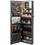 Costway 72605918 Wall Mounted Jewelry Cabinet with Full-Length Mirror-Black