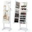 Costway 17283694 Freestanding Jewelry Cabinet with Full Length Mirror-Black