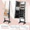 Costway 17283694 Freestanding Jewelry Cabinet with Full Length Mirror-Black