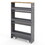 Costway 94318062 Rolling Kitchen Slim Storage Cart Mobile Shelving Organizer with Handle-Gray