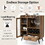 Costway 16579324 Buffet Sideboard with Removable Wine Rack and Glass Holder-Rustic Brown