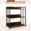 Costway 84135972 3/5-Tier Industrial Bookshelf Storage Shelf Display Rack with Adjustable Shelves-3-Tier