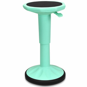 Costway 95467238 Adjustable Active Learning Stool Sitting Home Office Wobble Chair with Cushion Seat -Green