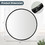 Costway 29841657 16-inch Round Wall Mirror with Aluminum Alloy Frame-Black