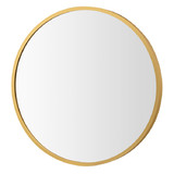 Costway 29841657 16-inch Round Wall Mirror with Aluminum Alloy Frame-Golden