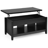 Costway 89603752 Lift Top Coffee Table with Storage Lower Shelf-Black